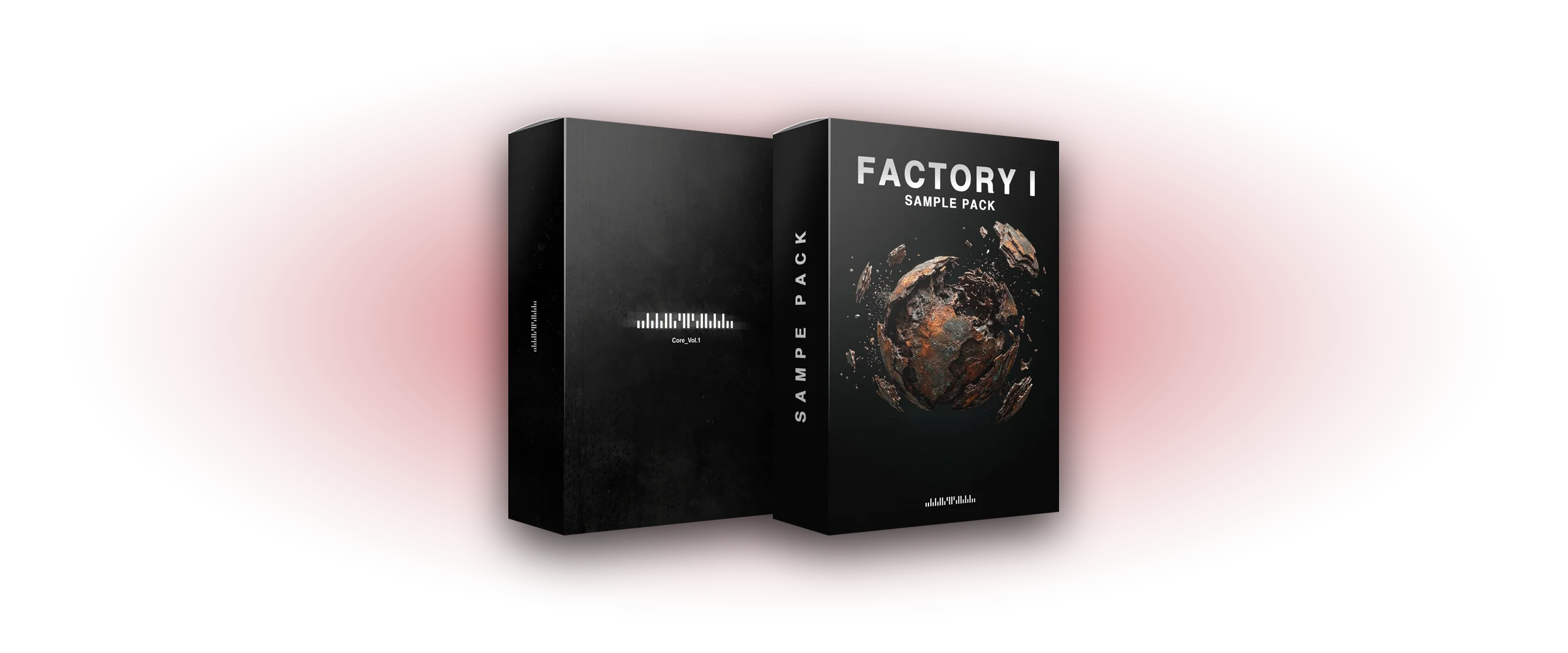Core Vol.1 and FACTORY Vol.1 sample packs by TOUTANT side by side